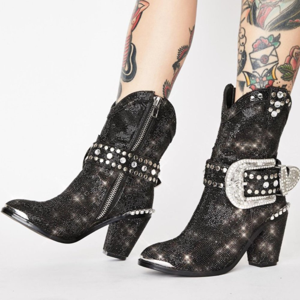 Club Exx Midnight Sheriff Shine Cowboy Boots (Like New)